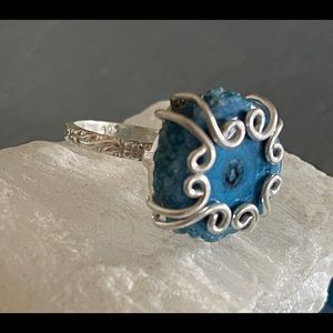 NEW ✨✨✨ Sterling Silver Geode Cluster Ring